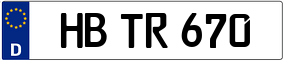 Trailer License Plate